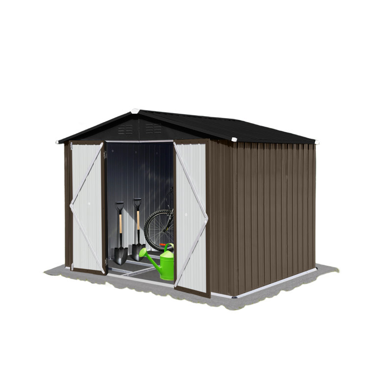 8 ft. W x 6 ft. D Metal Storage Shed