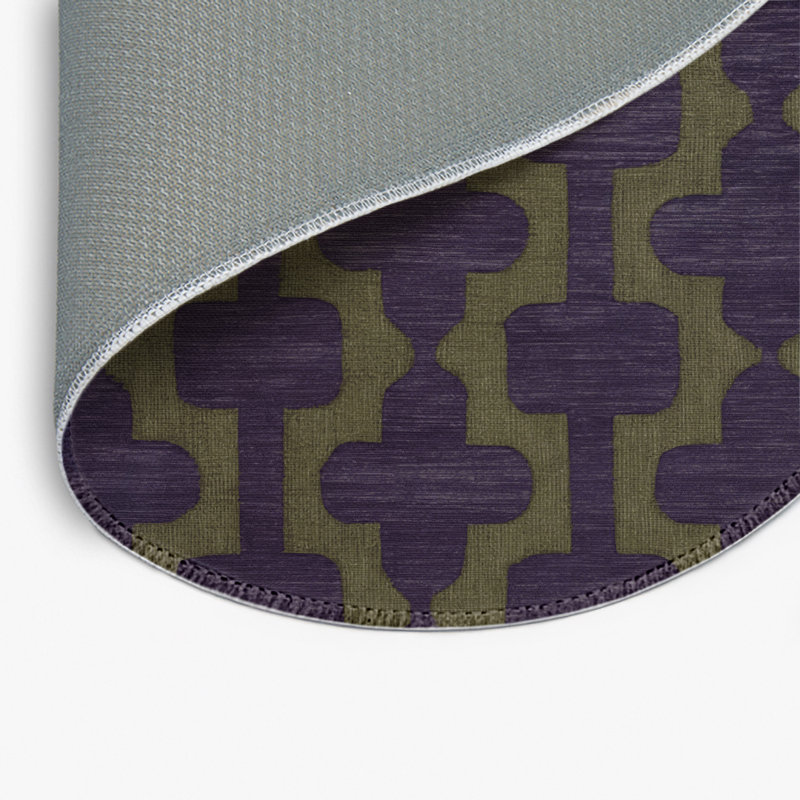 Tapis mauve intérieur et extérieur Trellis, Rond 5 pi