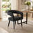 Modern 5-Piece Dining Set With 59" Rectangular Table And 4 Upholstered Arm Chairs-1474395253