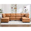8-Pieces Faux Leather Sectional Sofa With two Ottoman Modular