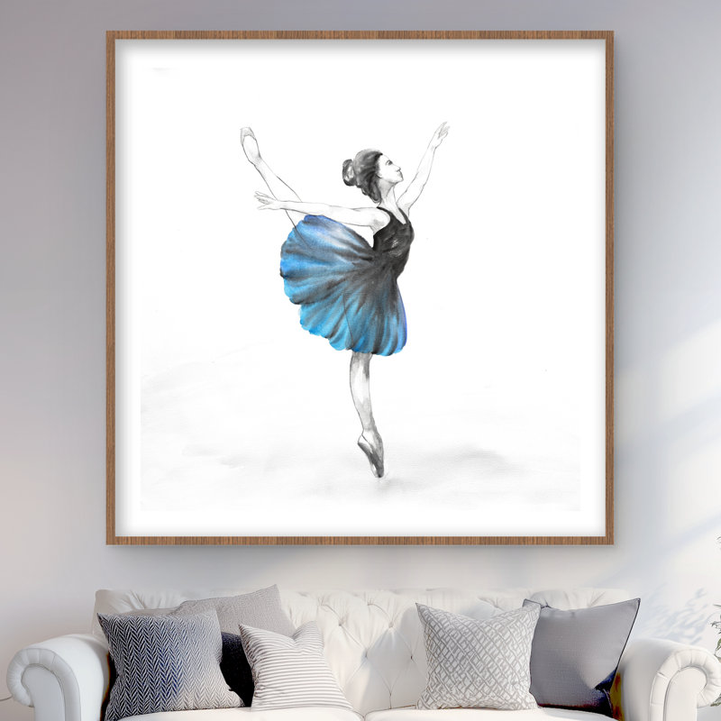 Petite ballerine bleue - reproduction encadrée pour la décoration intérieure