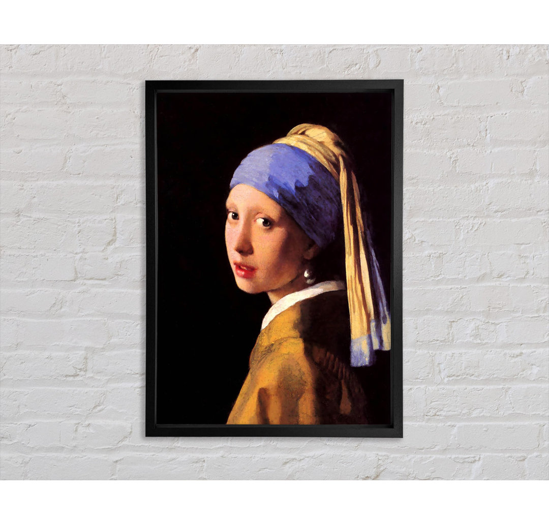 Vermeer Das Mädchen mit dem Perlenohrring - Einzelner Bilderrahmen Kunstdrucke auf Leinwand