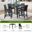 Ensemble de table de comptoir 5 pièces, ensemble de table de cuisine avec table carrée, table de salle à manger à hauteur de comptoir-188320609-188320615
