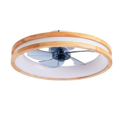 Ventilateur de plafond encastré moderne à DEL avec télécommande