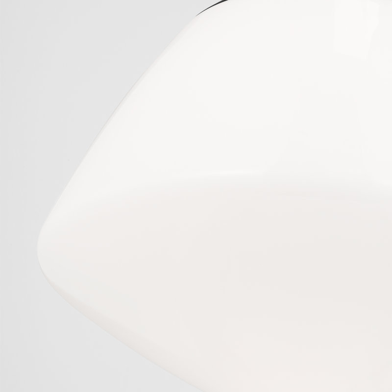 Milne 1 - Light Schoolhouse Pendant, 9.25" H x 10" W x 10" D, Midnight Black