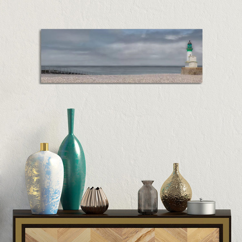 Treport Lighthouse by Gilbert Claes - Wrapped Canvas Panoramic Print, 30.48 cm H x 91.44 cm W x 1.91 cm D