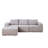 Boneless Transformable Light Gray Sofa: Space Freedom