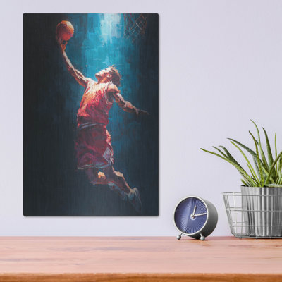  «Basketball Legend 1» par Ann Klee, art mural en métal, 12 po x 16 po