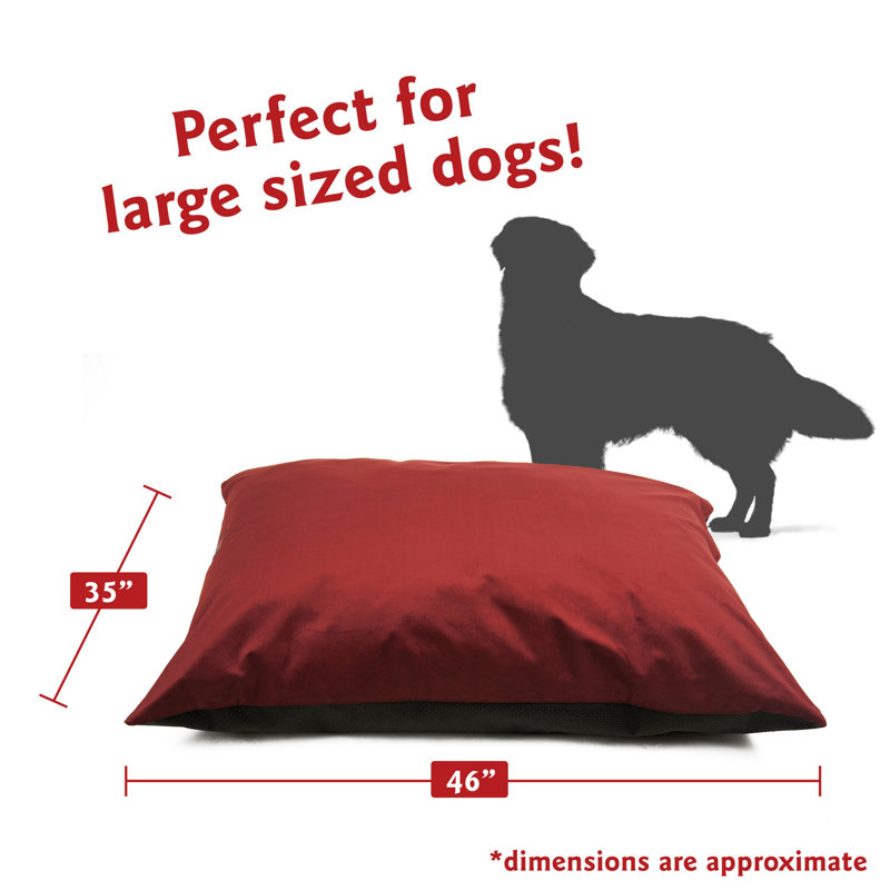 Coussin pour chien Villa Majestic, Grand (l 46 po x P 35 po x H 7 po), Maroon