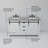 Marsyas 60 in W x 22 in D Double Bath Vanity and 24 in Mirrors-37292653-37292655