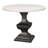Haviland Round Marble Top Metal Base Dining Table