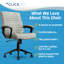 Chaise de bureau ergonomique à dossier moyen avec coutures matelassées et clic-clac Click325 Transform-94084506-94084507