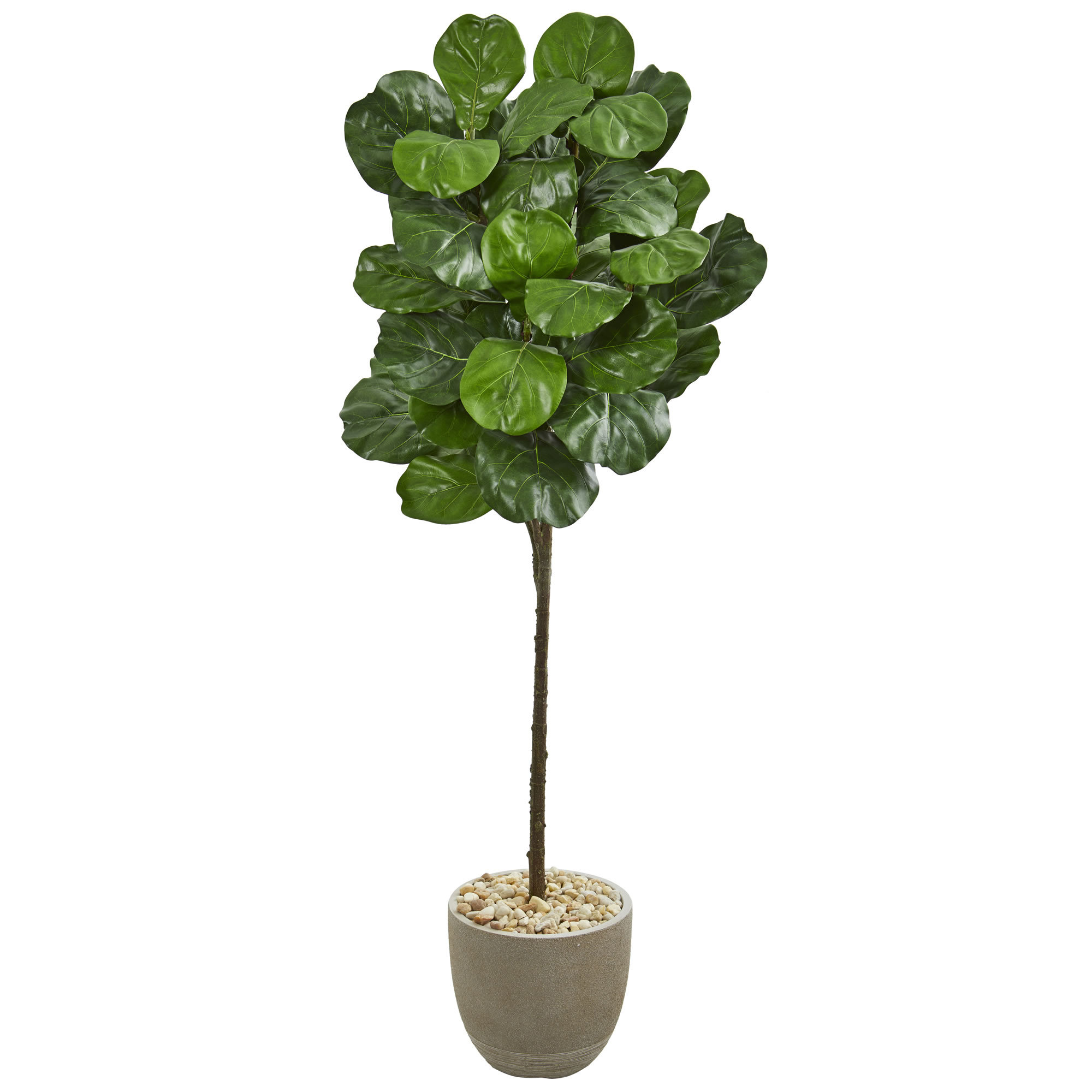 Brayden Studio® 66'' Faux Fiddle Leaf Fig Tree In Earthenware Pot 