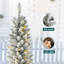 Arbre de Noël artificiel en flocons pré-éclairé-521049437