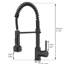 Robinet de cuisine contemporain avec lavabo à poignée simple à DEL et à abat-jour contemporain