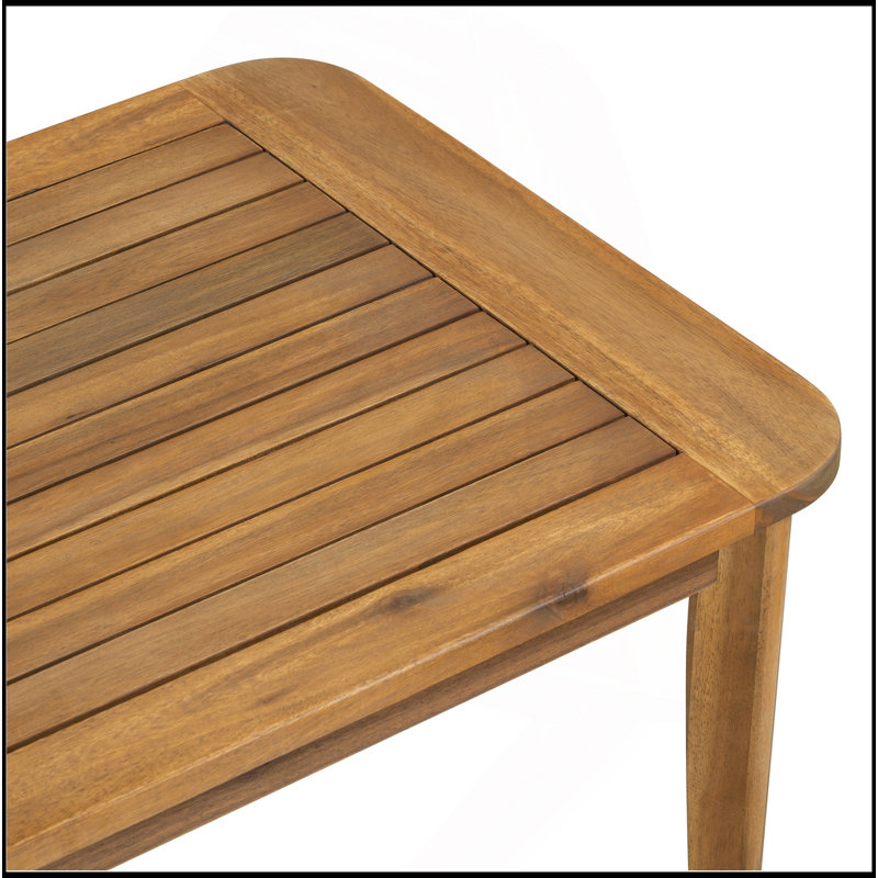Table basse d'extérieur en bois d'acacia