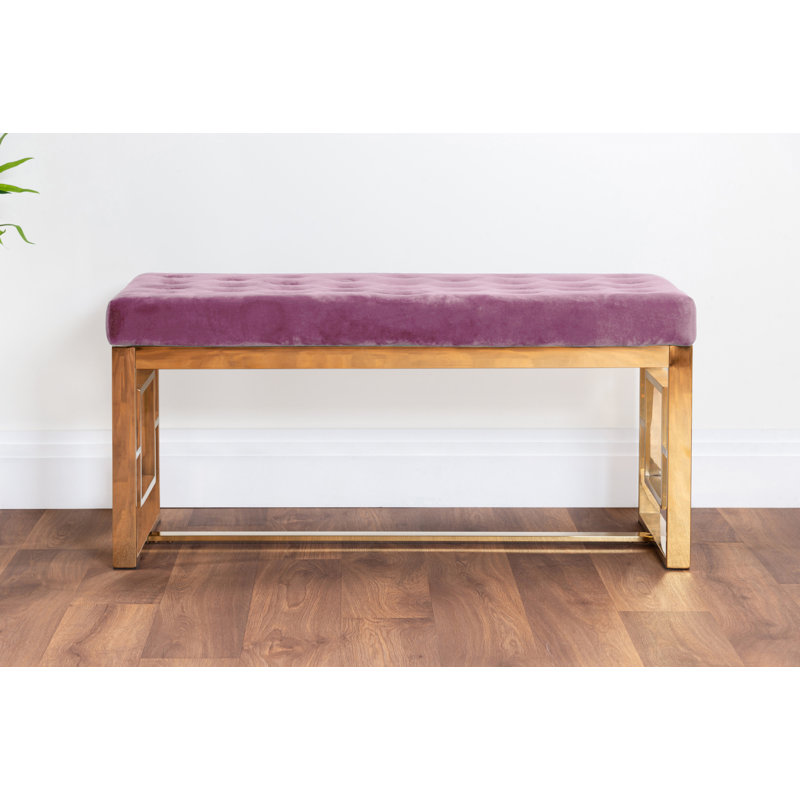 Banc rembourré Allegra, Rose/or