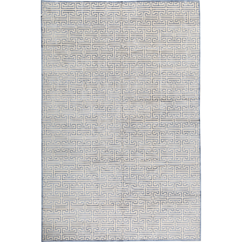 Windsom Hand Knotted Geometric Area Rug, Rectangle 10' x 14'