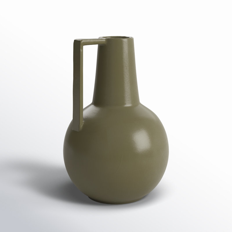 Moriarty 9'' Handmade Ceramic Table Vase, Green