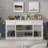 Yovanny 4-Door 3-Drawer Dining Sideboard Buffet Cabinet