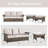 3 Piece Rattan Sofa Seating Group With Cushions-211669007