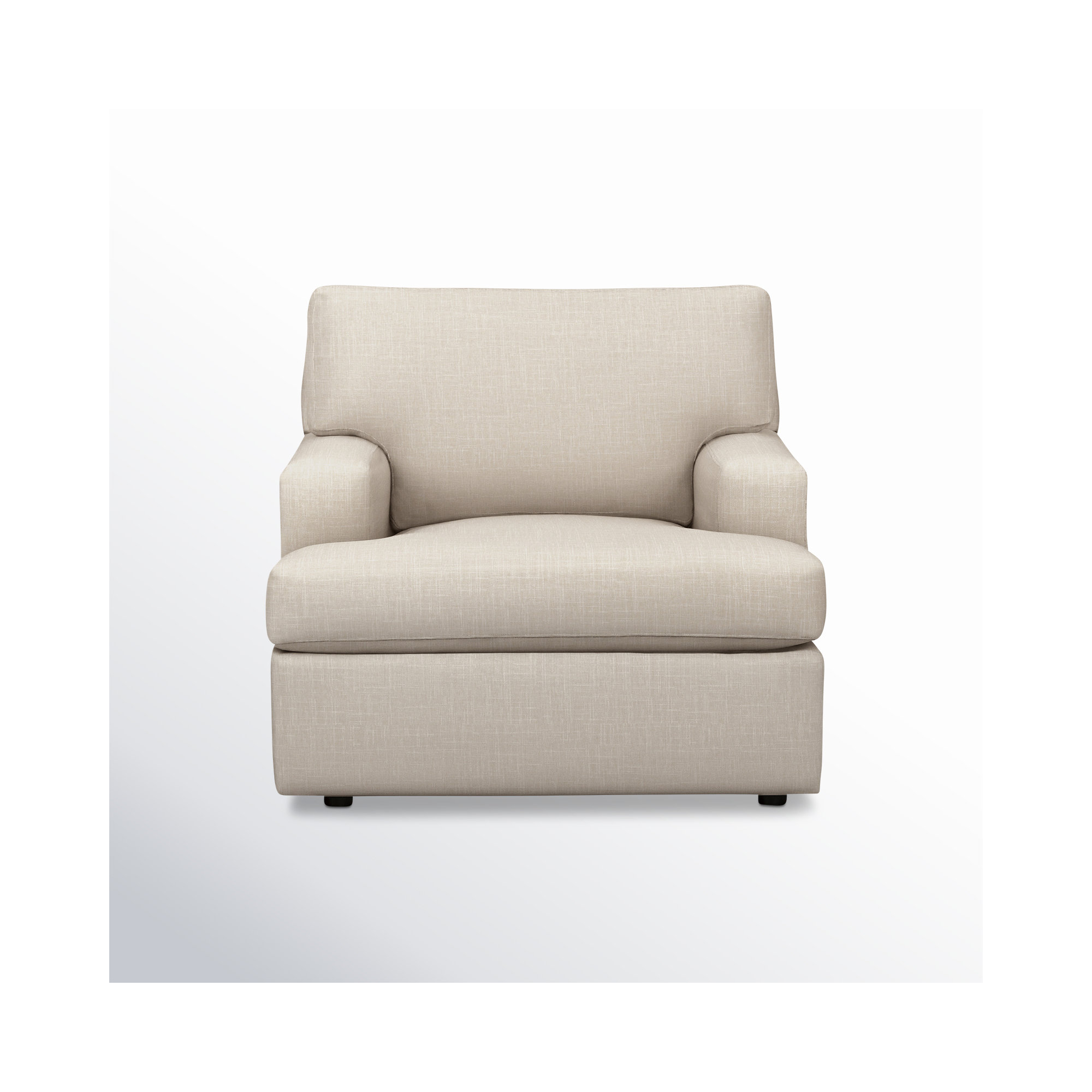 Cleo Upholstered Custom Accent Chair, Lena Sand Performance Linen Blend