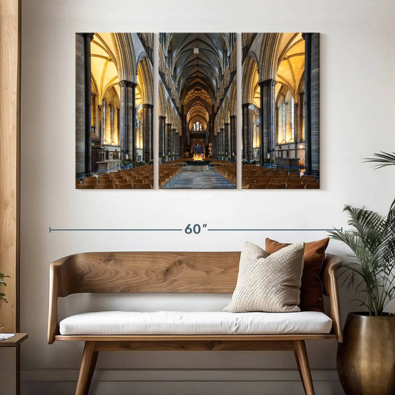 Nef Adella de la cathédrale de Salisbury, H 32 po x l 50 po