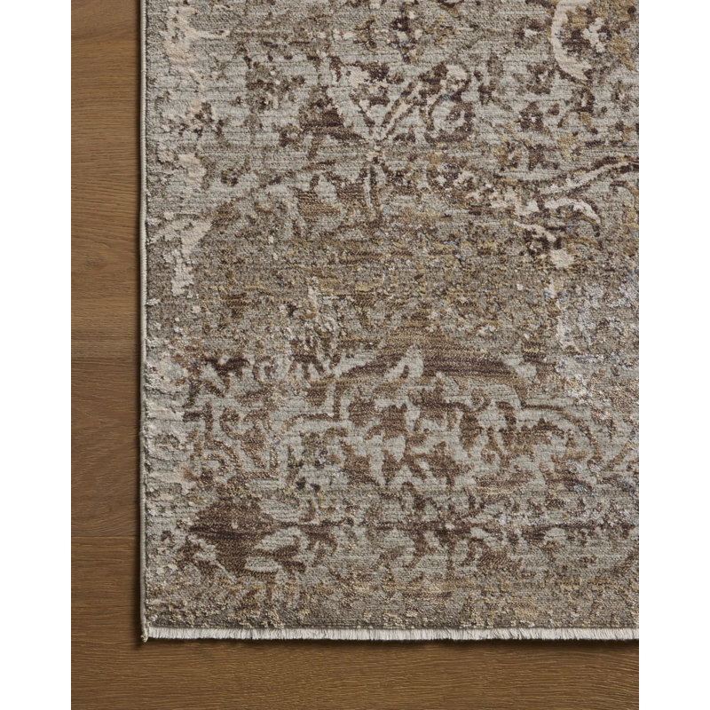 Tapis granit / bronze Loloi Yanelis, 11 pi 6 po x 15 pi 6 po