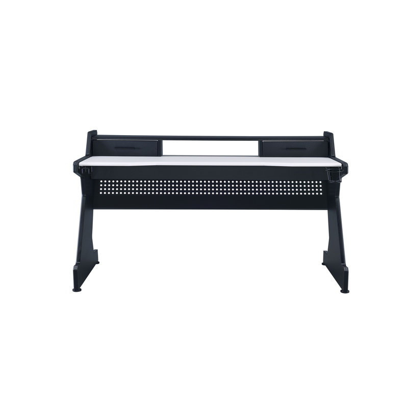 Bureau de jeu Bigga noir et blanc (sans la chaise)