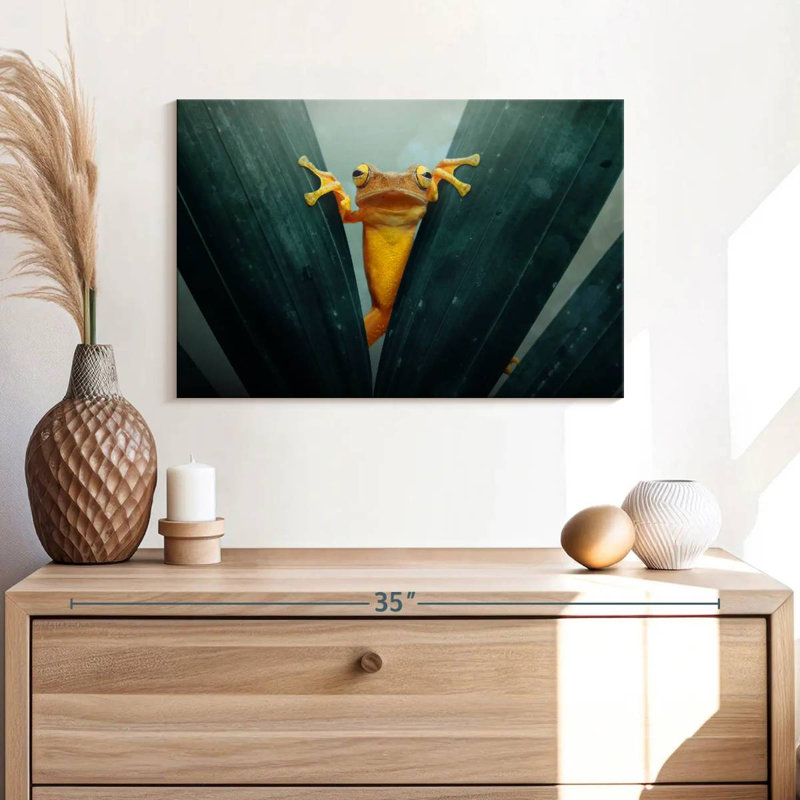 Brampt Yellow Frog, 30" H x 45" W