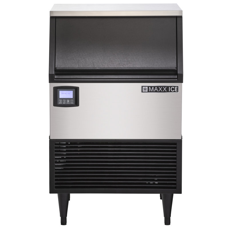 Maxx Ice Intelligent Series Self-Contained Ice Machine, White/Black, 39" H x 24" W x 24" D