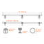 Wall Mounted Stair Handrail, 1215mm Pipe Staircase Handrail, Black Galvanized Aluminum, 32mm Pipe Diameter, Indoor&Outdoor Staircase Railing, Industrial Hand Rail for Steps, Security Baluster-127113060