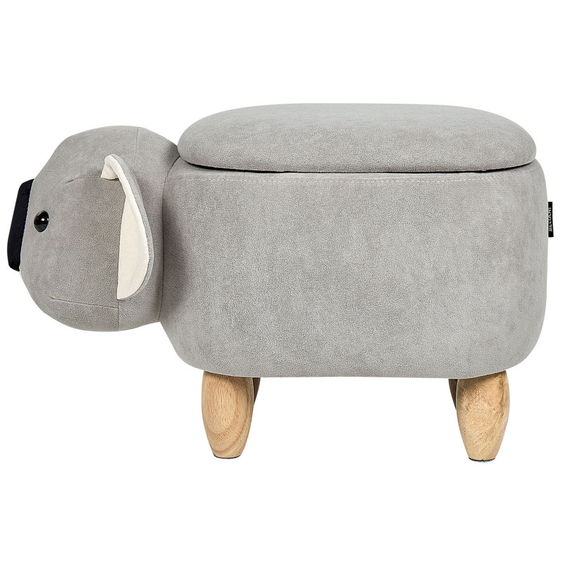 Adem 61cm Wide Velvet Novelty Solid Colour Ottoman with Storage