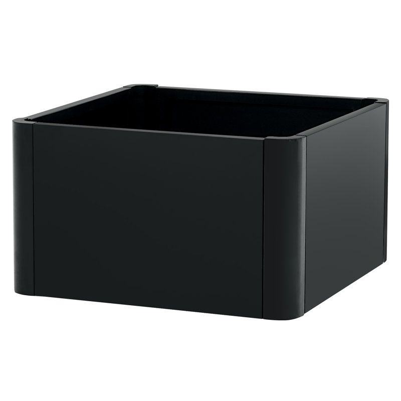 Grande boîte à fleurs en métal avec fond arrondi et coins arrondis avec pot à fleurs Snap-Together pour terrasse et jardin