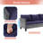 3-Set Outdoor Grey PE Wicker Furniture Wide Seat Conversation Couch Set Extra Ottomans Design for Lawn, Patio and Porch-1071845233-1058593050