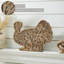 Dinde en bois sculpté 10x14x2