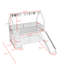 Ensemble de lit mezzanine en métal avec glissade et rideau-1324228347