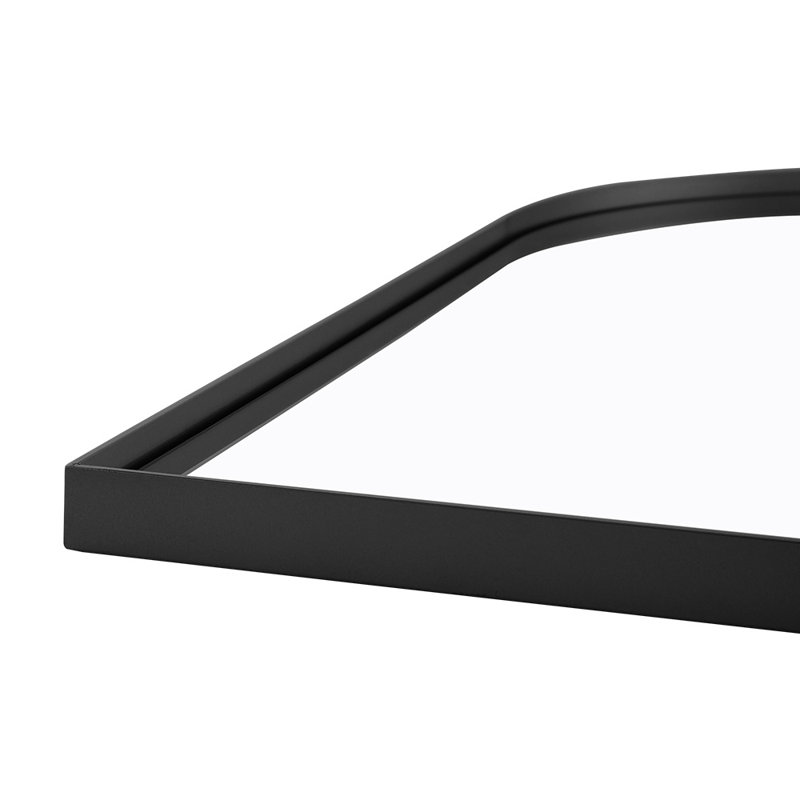 Daryll Arch-Shape Metal Framed Wall Mirror Decorative, Black