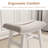 Solid Wood Frame Vanity Chair with High-Density Sponge Cushion-577532121-603616311
