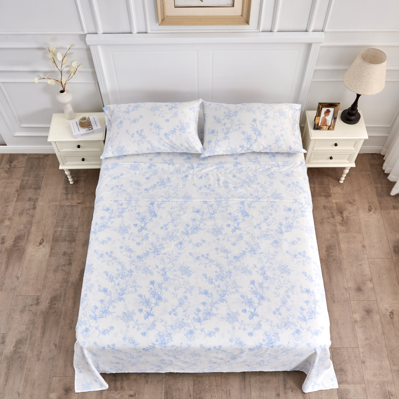 Barbet Cotton Pillowcase, Light Blue