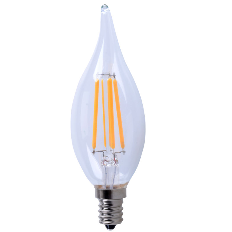 Clear Flame-Tip Dimmable LED Edison Bulbs, Pack of 10