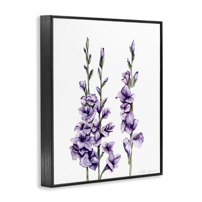 Gladiolus Sprigs Trio Framed Giclee Art, design by Heather Desormeaux