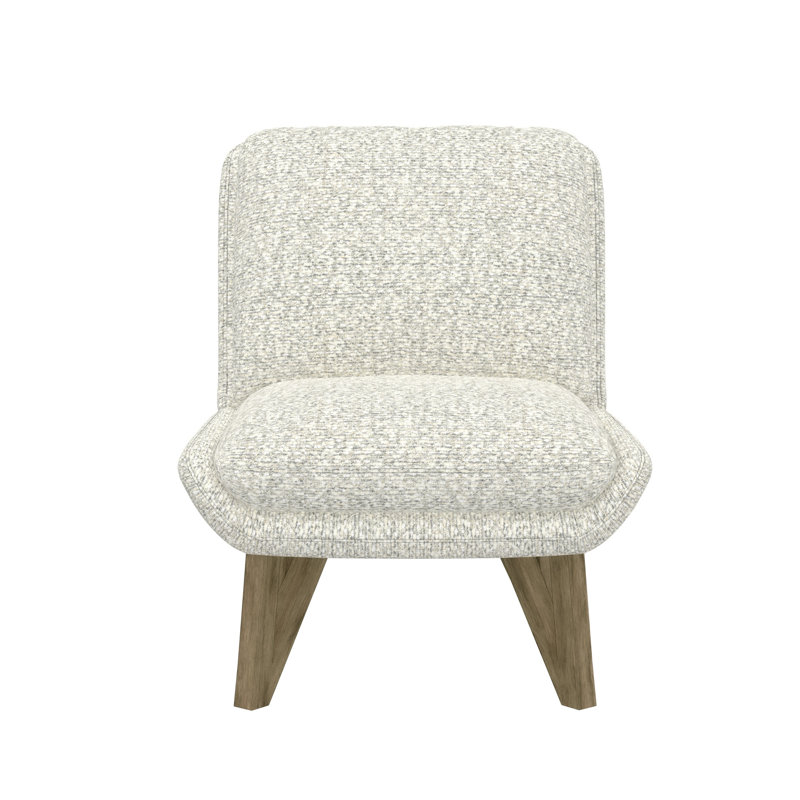 Hakimuddin Upholstered Side Chair, White Polyester