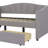 Upholstered Twin Size Daybed With Dual Drawers-1586699818