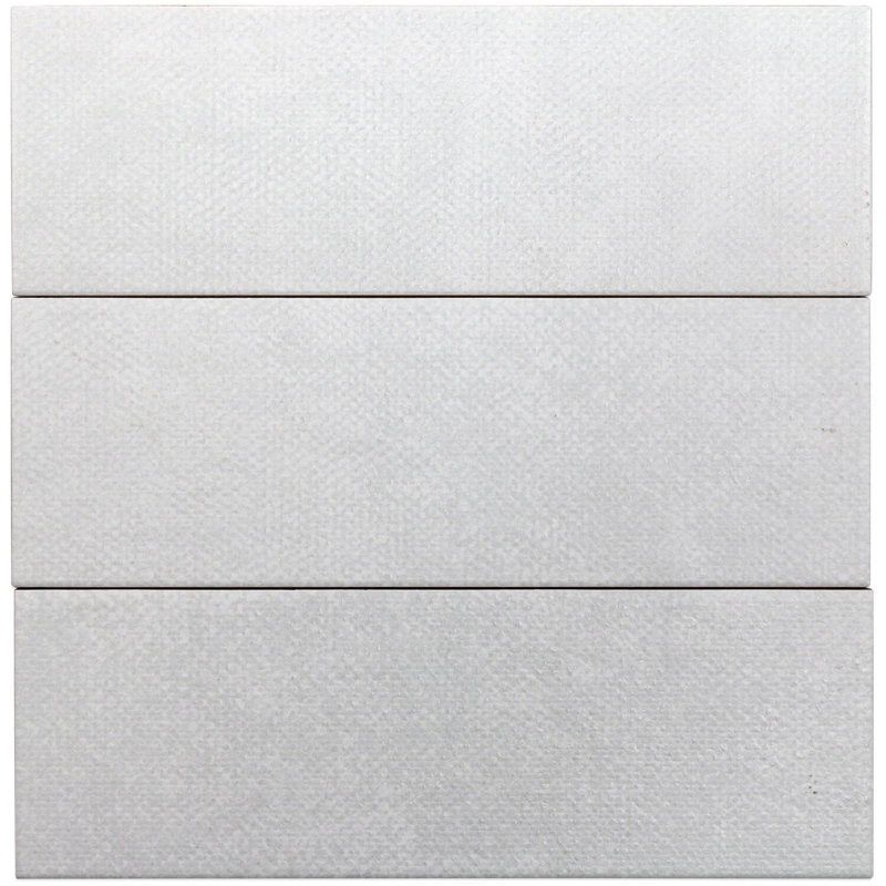 Turbine 4" x 12" Ceramic Fabric Look Subway Tile ( 10.97 sq. ft. / box ), White
