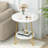 Oni Faux Marble End Table with Storage Shelf -1062050067