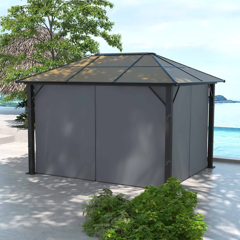 3m x 4m Patio Gazebo, Grey