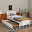 Lit plateforme simple avec lit gigogne escamotable-1803015759