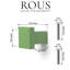 ROUS Hardware Art Deco Square Knob-953590610