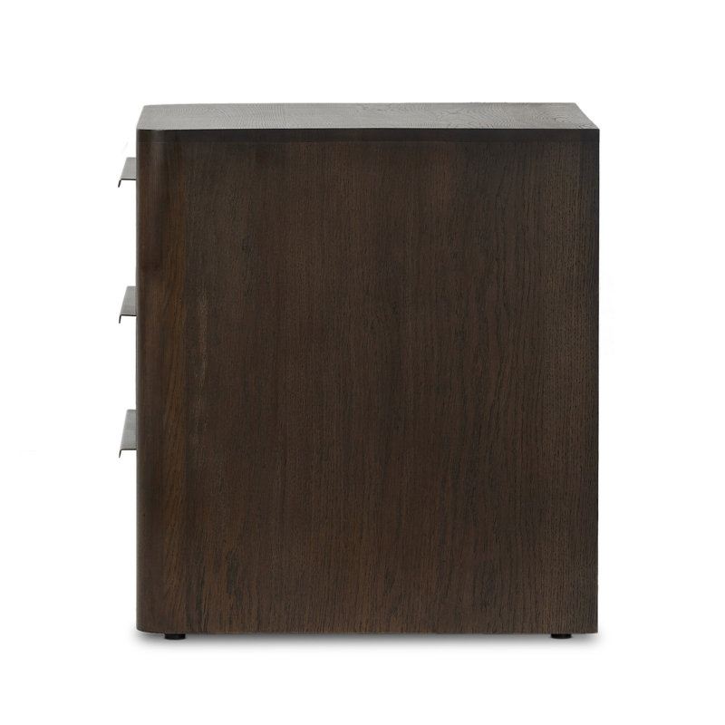 BRUCE 3 - Drawer Solid Wood Nightstand